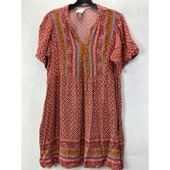 Knox Rose Polka Dot Loose Fit Casual Dress Size M Pockets - Picture 1 of 6